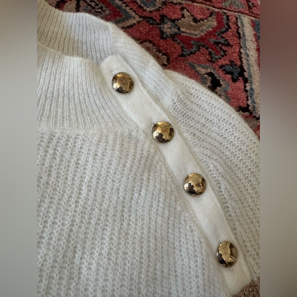 Sezane Trudy Ecru / Gold Jumper— Size XS - Picture 9 of 10